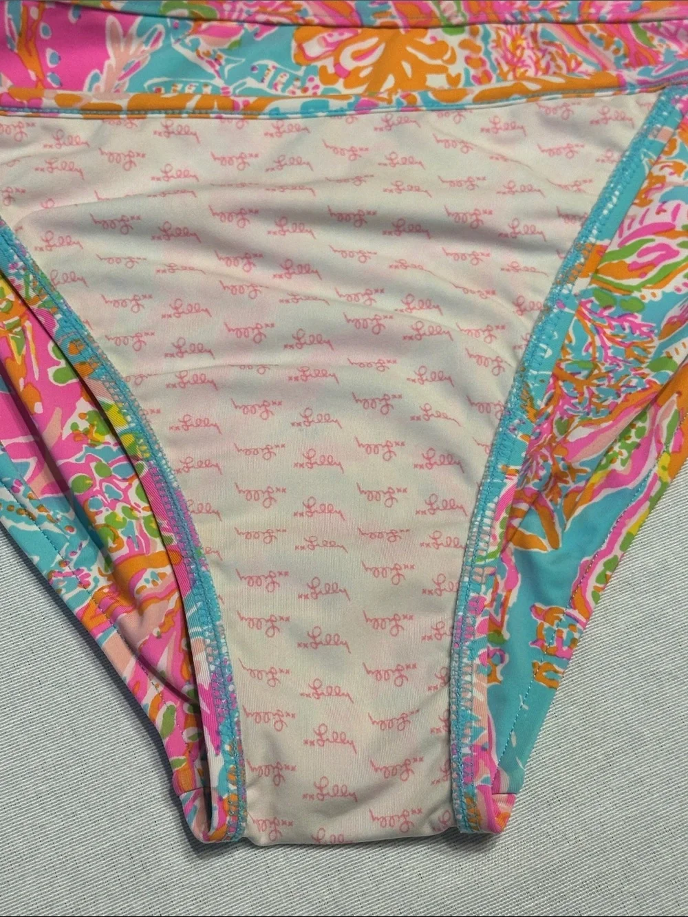 Lilly Pulitzer Splash Dance Multicolor Tropical Print String Bikini